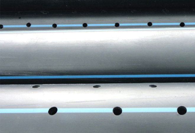 HDPE перфорированная проницаемая труба <br> Стандарт: ISO 4427-2